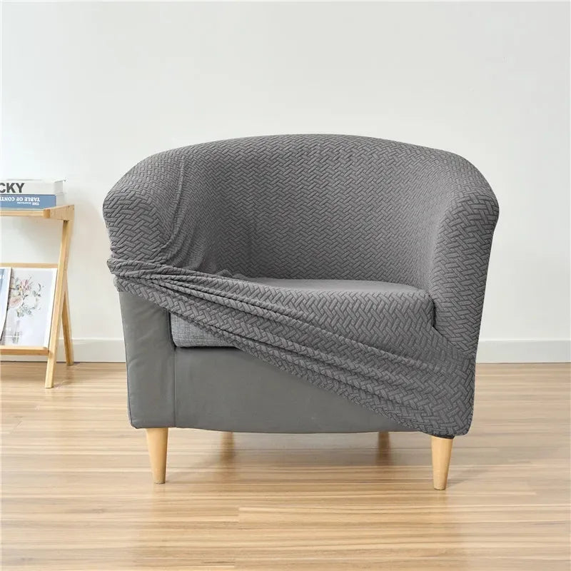Housse fauteuil club jacquard - installation extensible