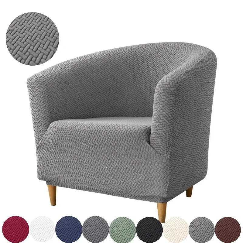 Housse fauteuil club jacquard - coloris taupe