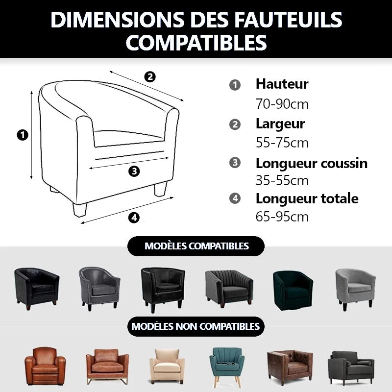 Housse Fauteuil Crapaud Jacquard