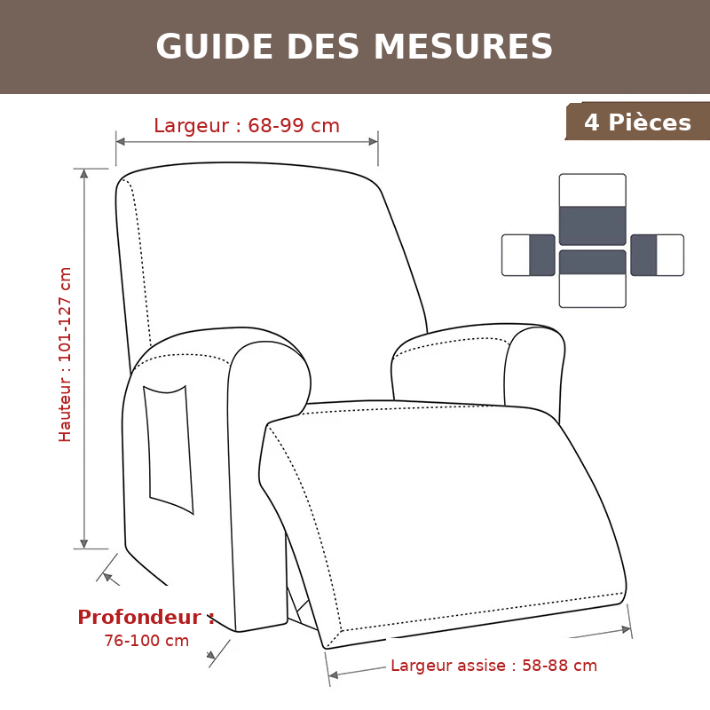 Guide des mesures fauteuil relax