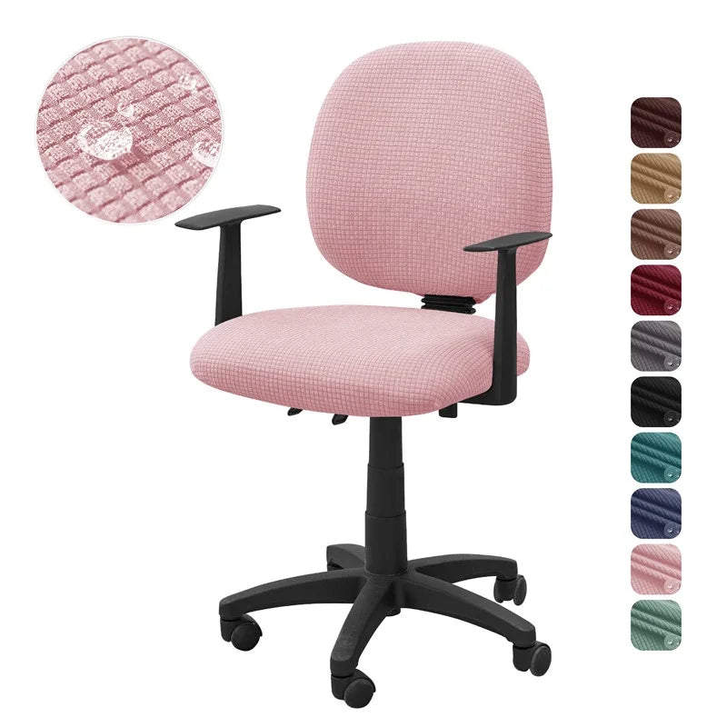 Housse fauteuil bureau jacquard polaire palette 10 coloris hydrofuge