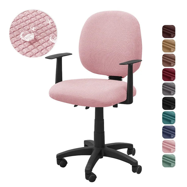 Palette 10 coloris housse fauteuil bureau jacquard