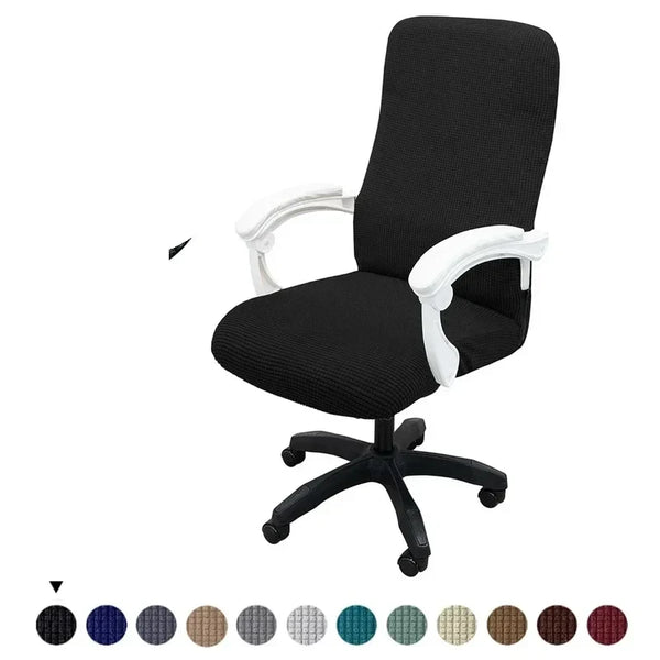 housse fauteuil bureau jacquard extensible fermeture éclair accoudoirs