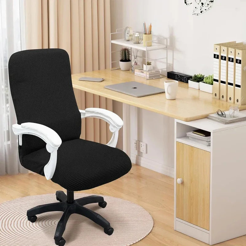 housse fauteuil de bureau jacquard vue arrière et côté