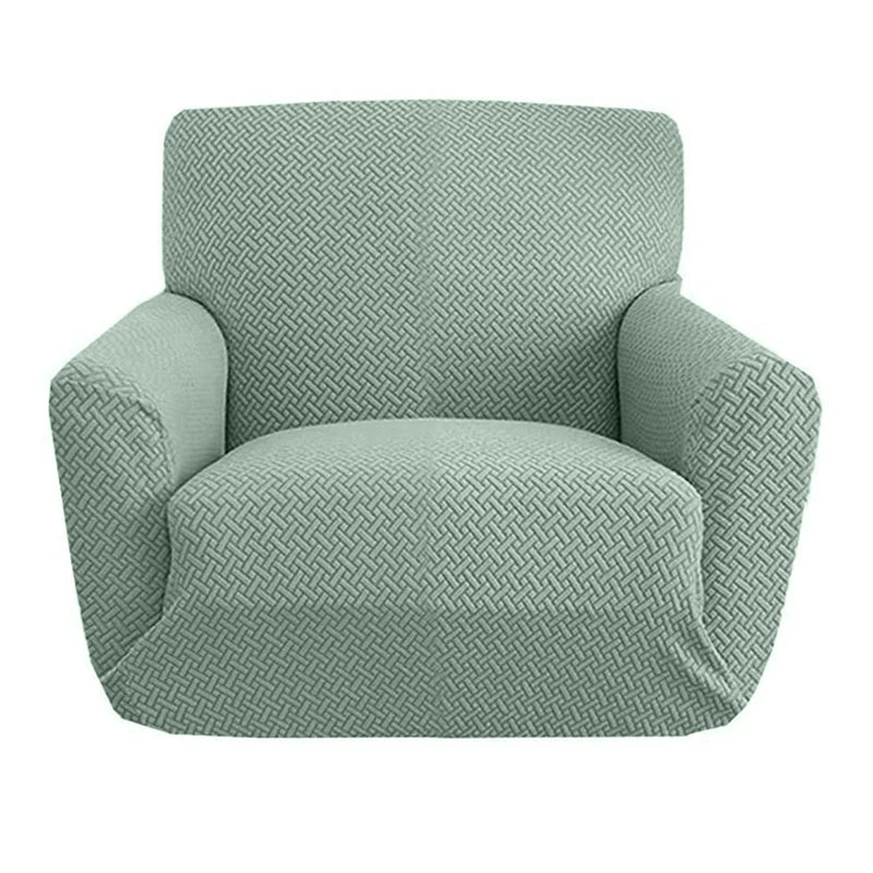 Housse fauteuil Cabriolet jacquard tricoté coloris Vert Sauge