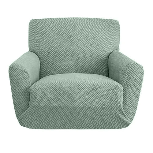Housse fauteuil Cabriolet jacquard tricoté coloris Vert Sauge