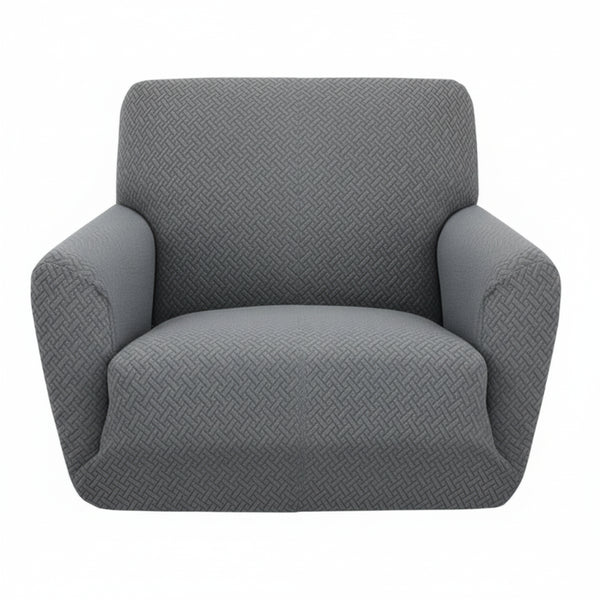 Housse fauteuil Cabriolet jacquard tricoté coloris gris foncé