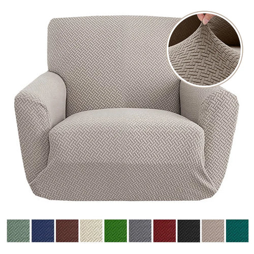 housse fauteuil Cabriolet jacquard extensible taupe