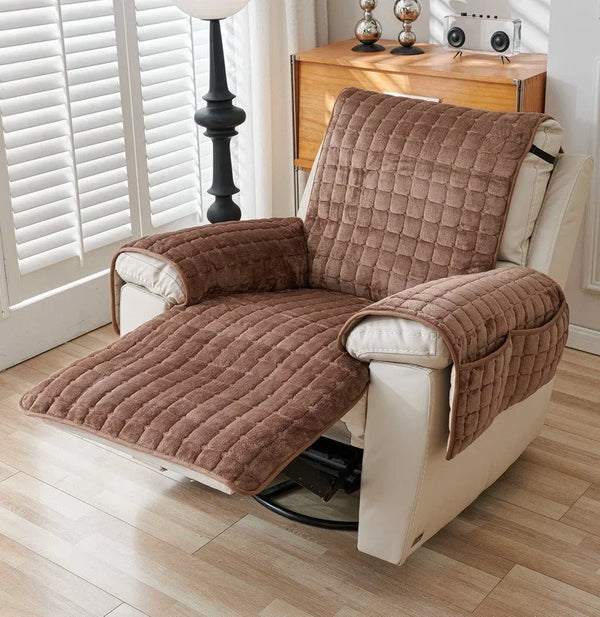 Housse fauteuil releveur électrique coloris marron café