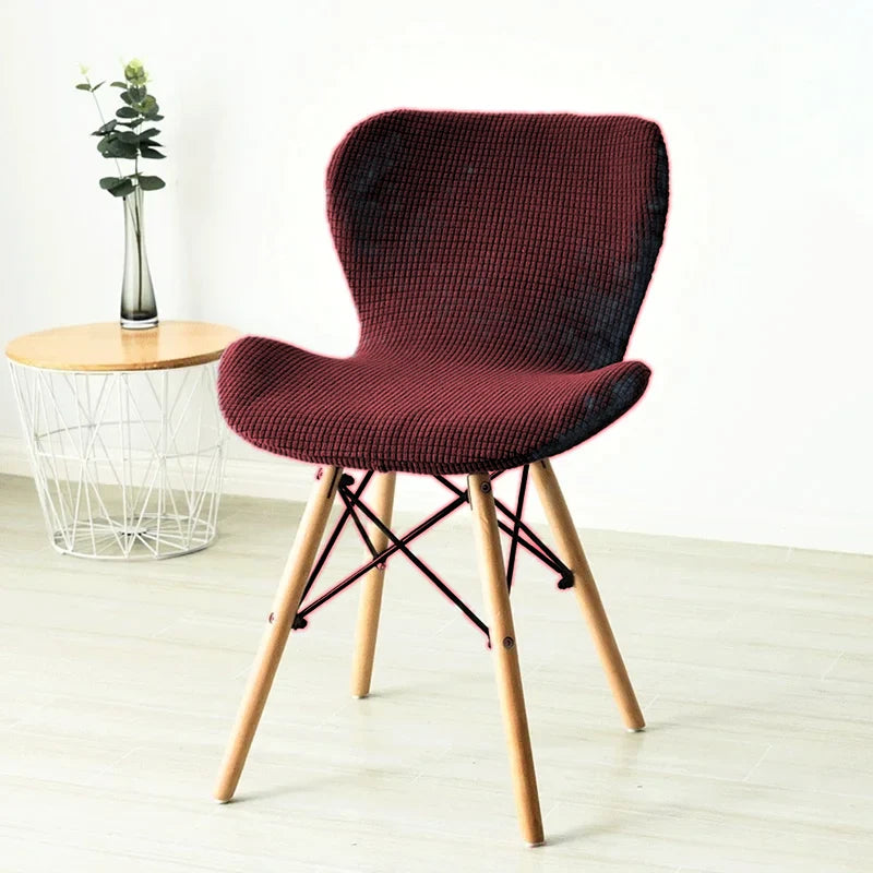Housse chaise papillon polaire coloris Bordeaux
