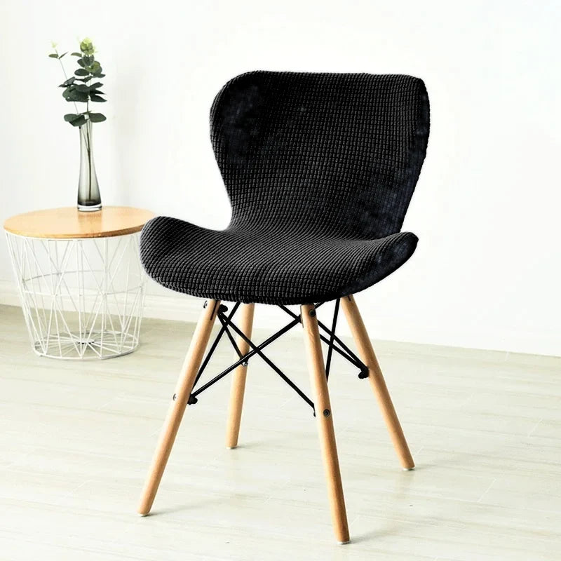 Housse chaise papillon polaire coloris Noir