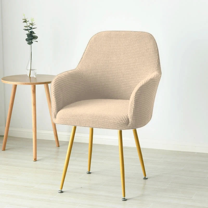 Housse fauteuil scandinave jacquard polaire coloris Beige