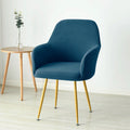 Housse fauteuil scandinave jacquard polaire coloris Bleu Marine