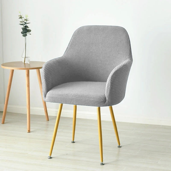 Housse fauteuil scandinave jacquard coloris gris