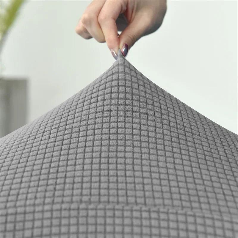 Macro tissu jacquard polaire damier housse fauteuil scandinave