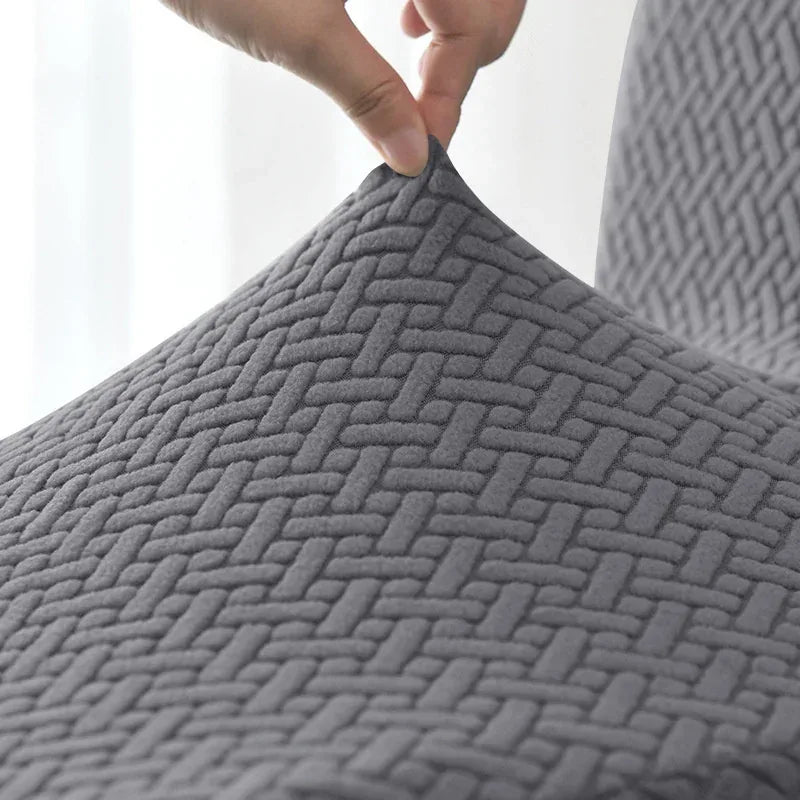 Housse fauteuil club jacquard - zoom motif tressé