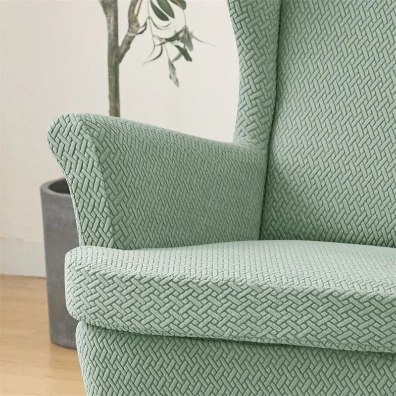 Housse fauteuil oreilles jacquard – vue lifestyle