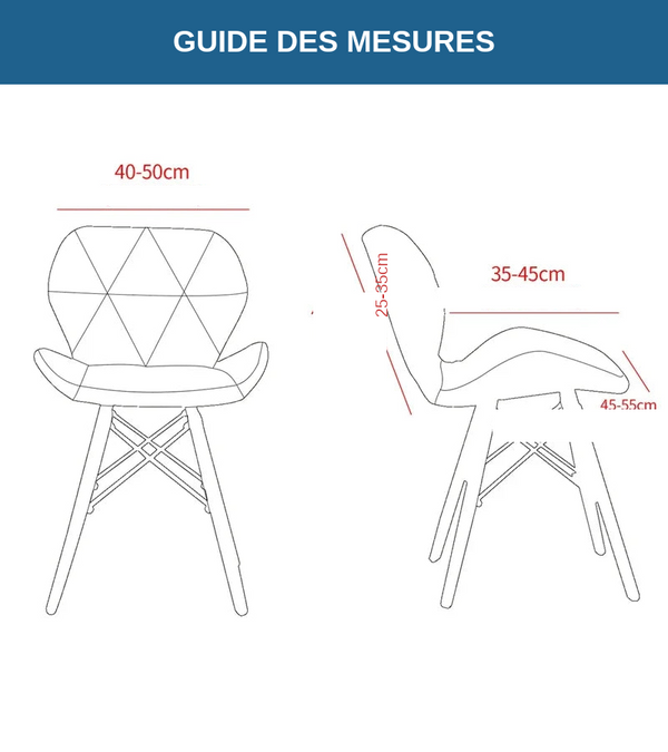 Guide des mesures – dimensions fauteuil papillon compatible