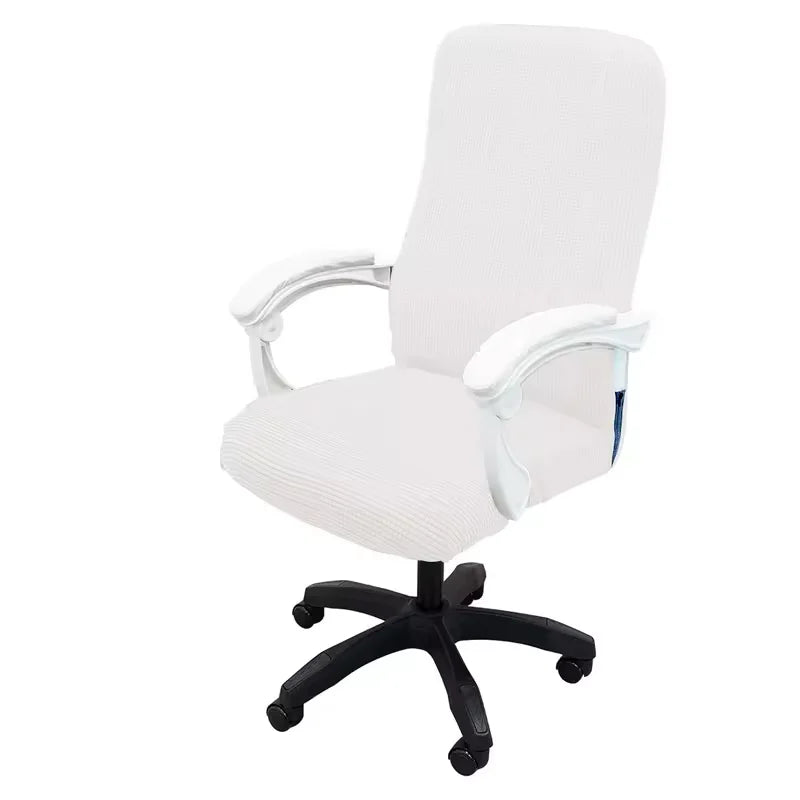 Housse fauteuil bureau jacquard Blanc