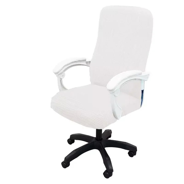 Housse fauteuil bureau jacquard Blanc