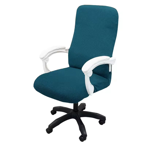 Housse fauteuil bureau jacquard Bleu Canard